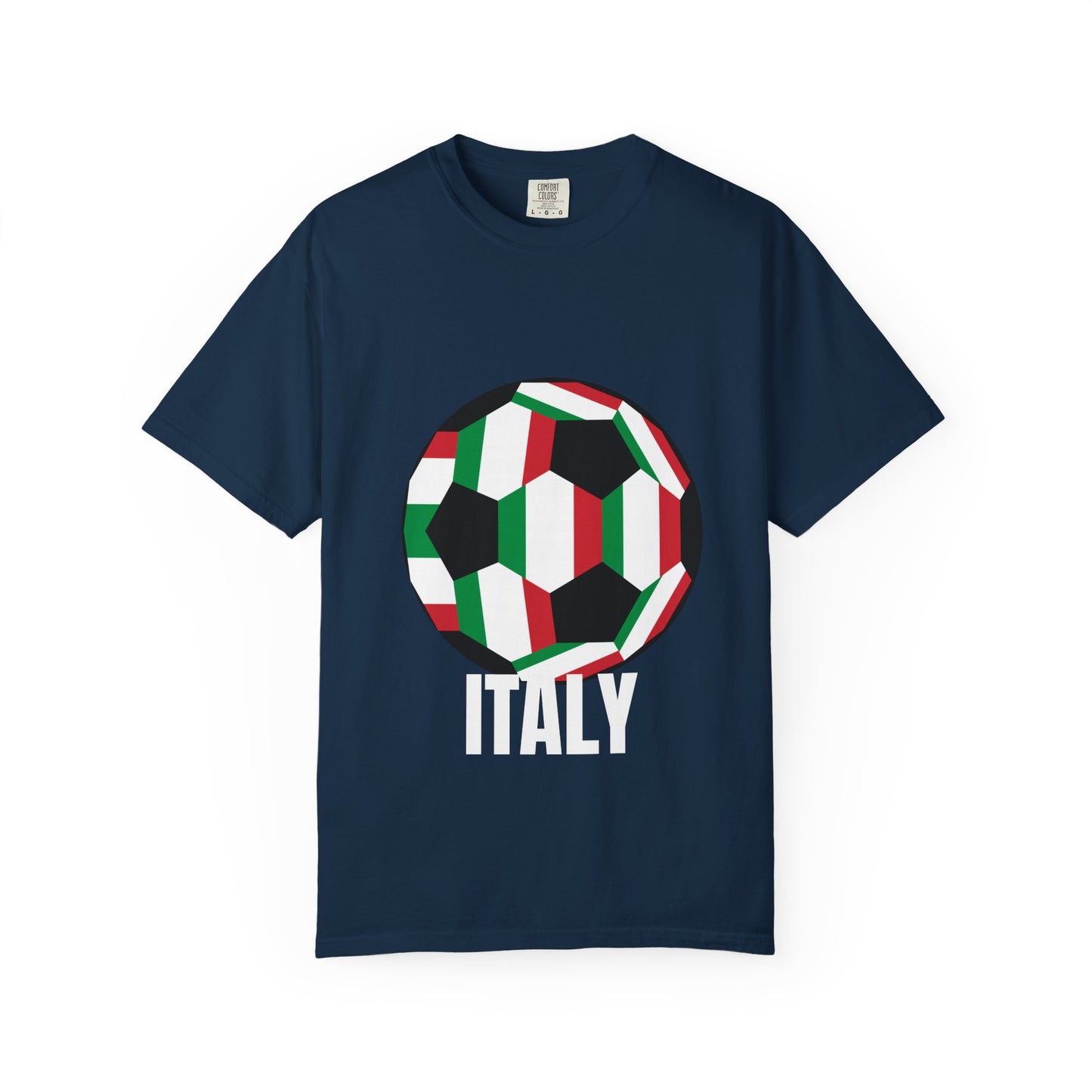 Italy Fan Specialty Soccer Ball Design T Shirt
