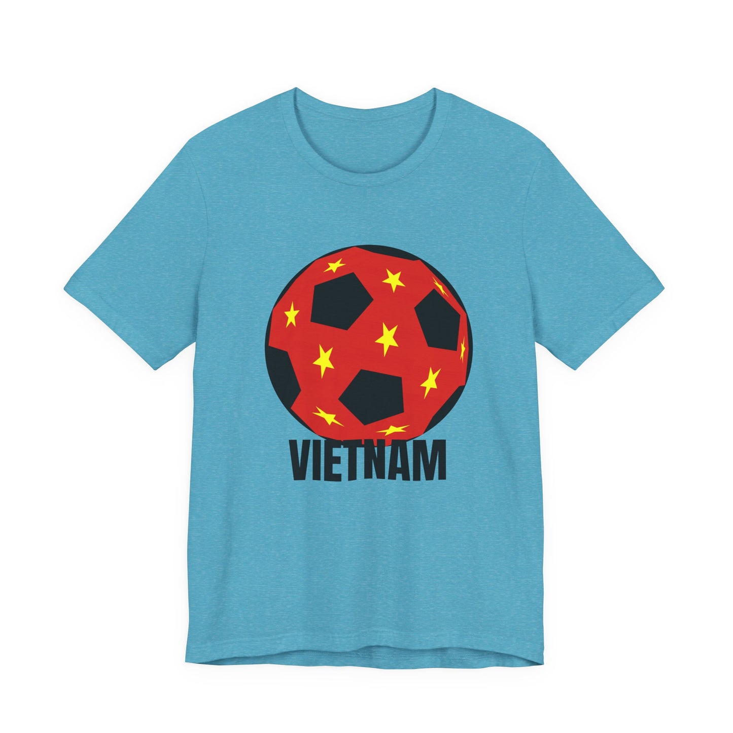 Vietnam Fan Specialty Soccer Ball Design T Shirt Black Text