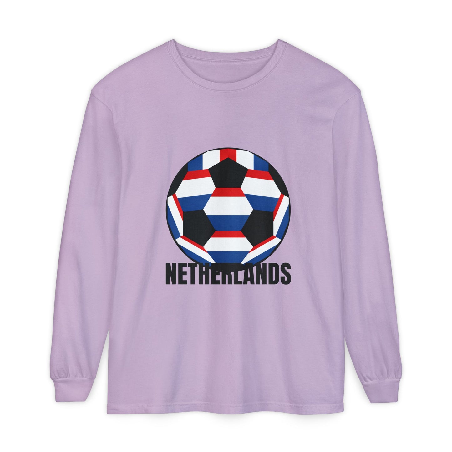 Netherlands Fan Specialty Soccer Ball Long Sleeve Tee