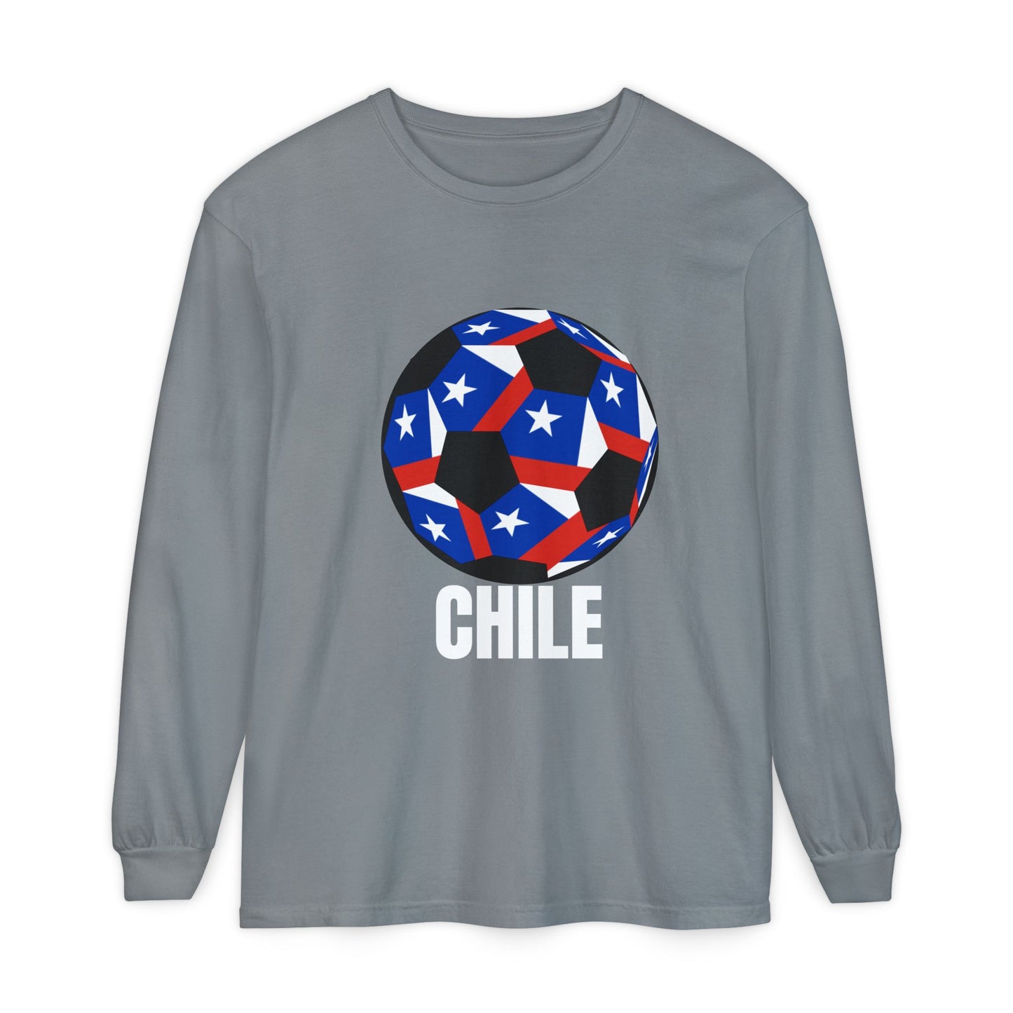 Chile Fan Specialty Soccer Ball Long Sleeve Shirt