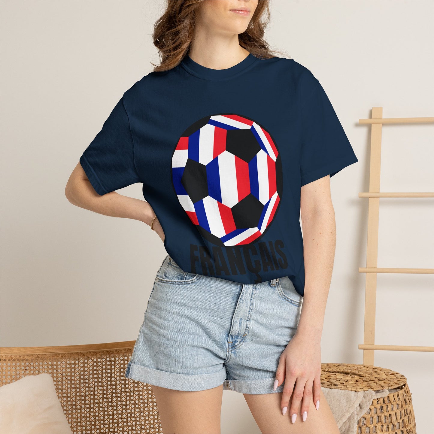 FRANÇAIS Fan Specialty Soccer Ball Design T Shirt