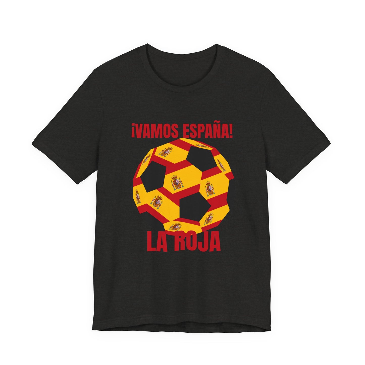 La Roja Soccer Tee - ¡Vamos España! Spanish Flag T Shirt Red Text