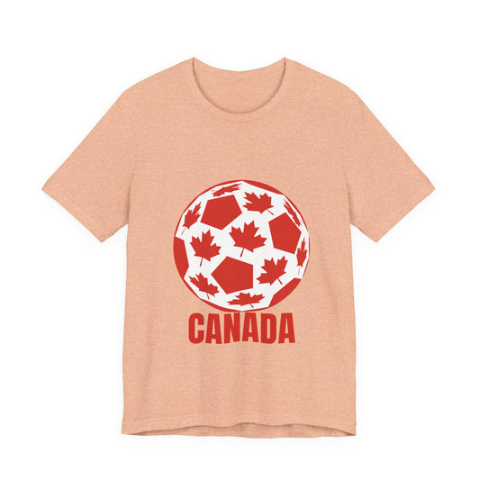 Canada Fan Specialty Soccer Ball Design T Shirt