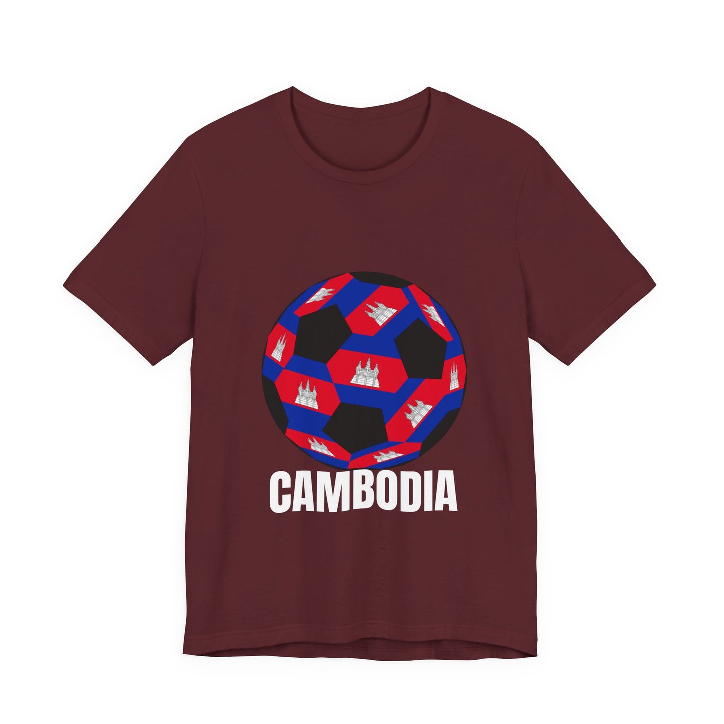 Cambodia Fan Specialty Soccer Ball Design T Shirt