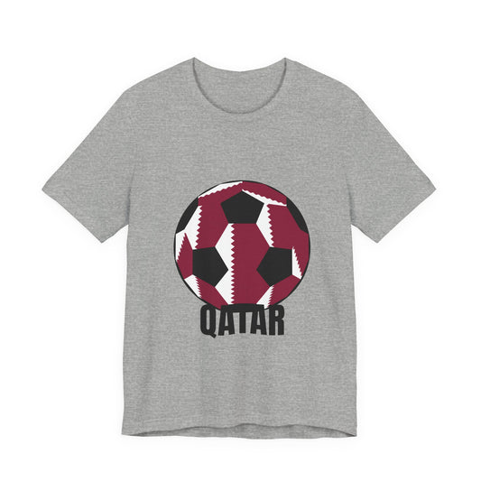 Qatar Fan Specialty Soccer Ball Design T Shirt