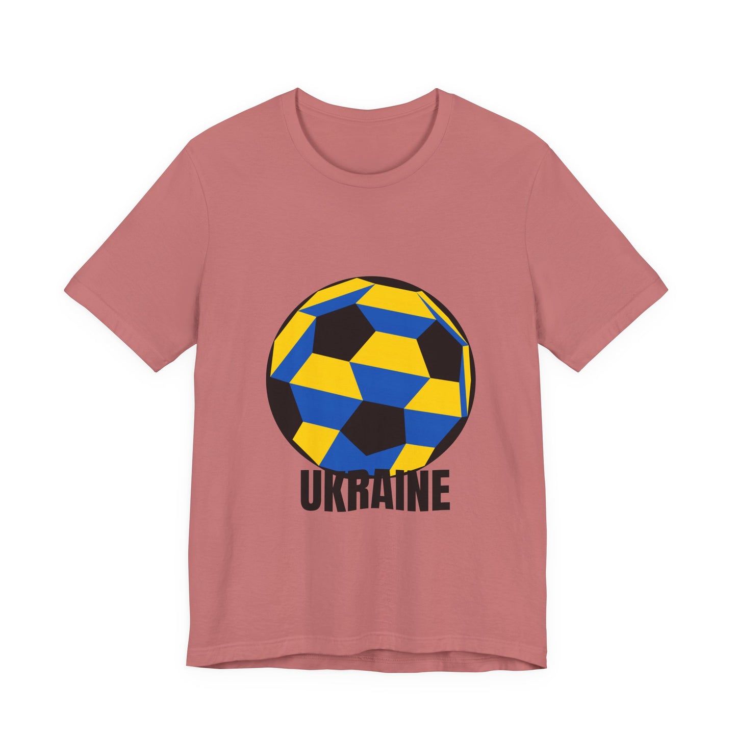 Ukraine Fan Specialty Soccer Ball Design T Shirt