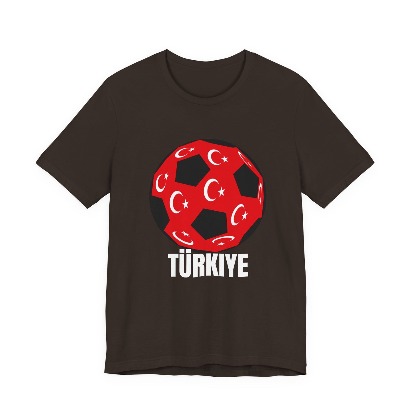 Türkiye Fan Specialty Soccer Ball Design T Shirt White Text