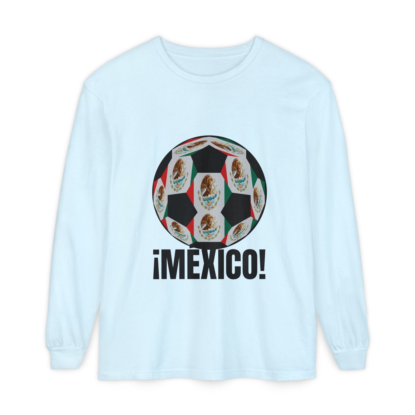!Mexico! Fan Specialty Soccer Ball Design Long Sleeve