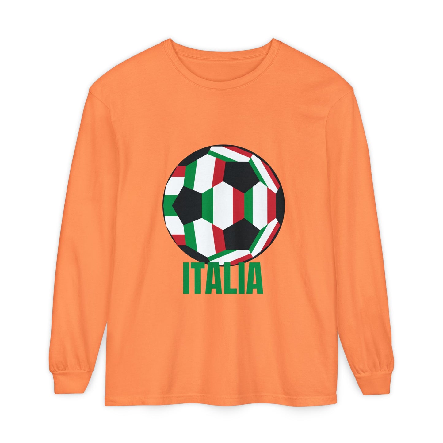 Italia Fan Specialty Soccer Ball Design  Long Sleeve Shirt