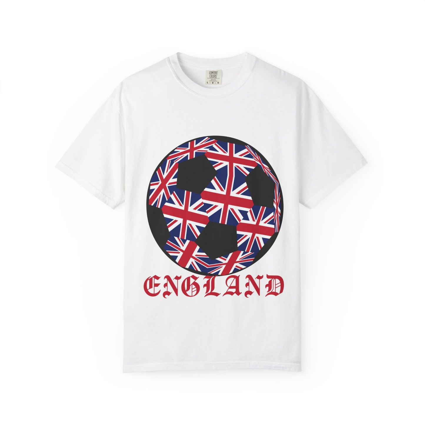 Old English Style Specialty Soccer Ball Design T Shirt