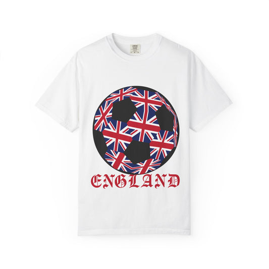 Old English Style Specialty Soccer Ball Design T Shirt
