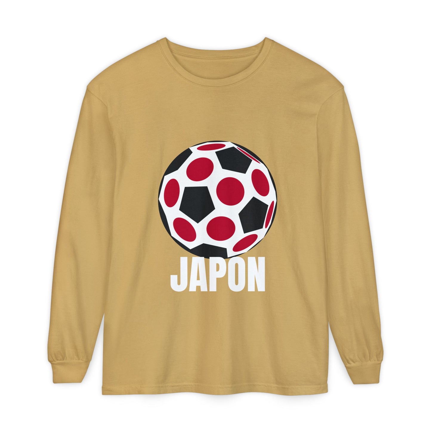 Japon Fan Specialty Soccer Ball Design Long Sleeve Tee