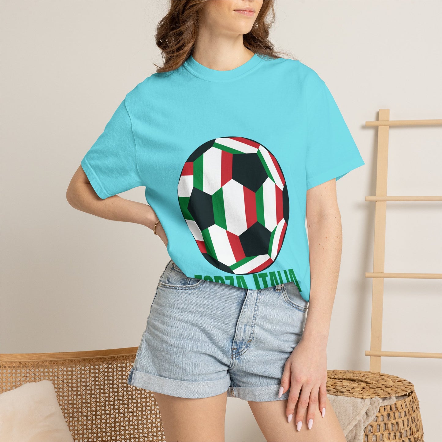Forza Italia Fan Specialty Soccer Ball Design T Shirt