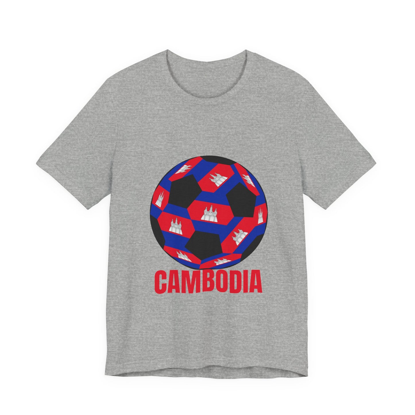 Cambodia Fan Specialty Soccer Ball Design T Shirt