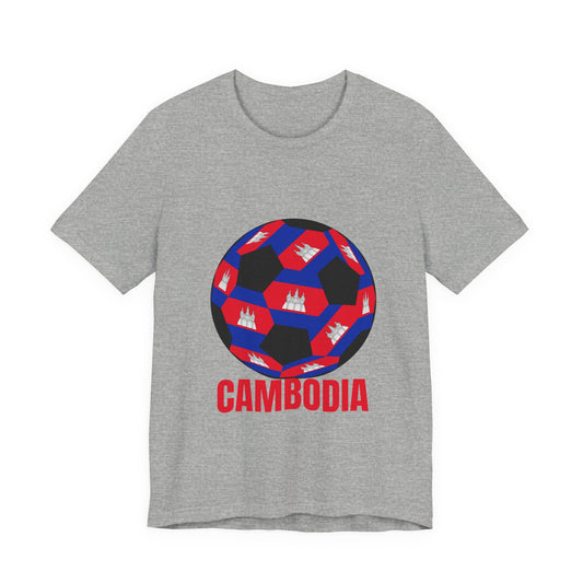 Cambodia Fan Specialty Soccer Ball Design T Shirt