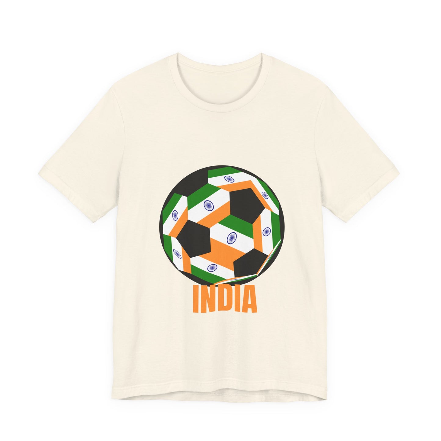 India Fan Specialty Soccer Ball Design T Shirt