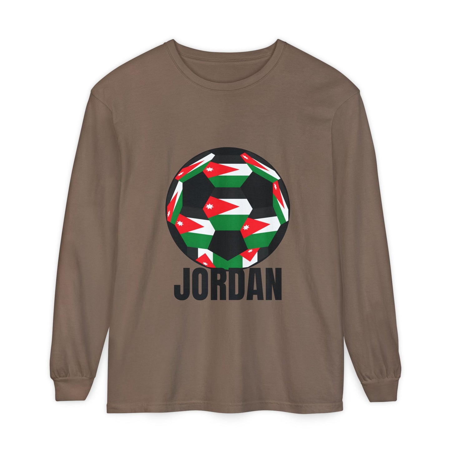 Jordan Fan Specialty Soccer Ball Design Long Sleeve Tee