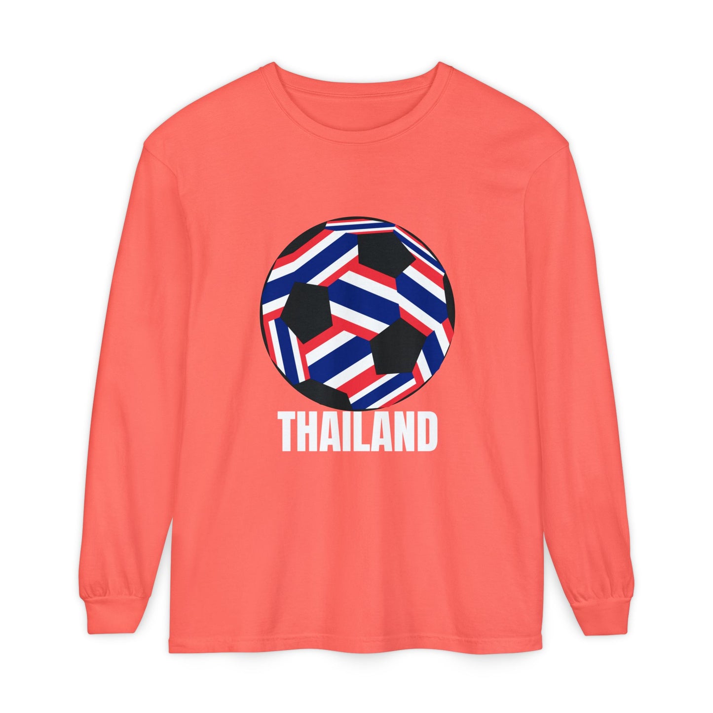 Thailand Fan Specialty Soccer Ball Design  Long Sleeve Tee
