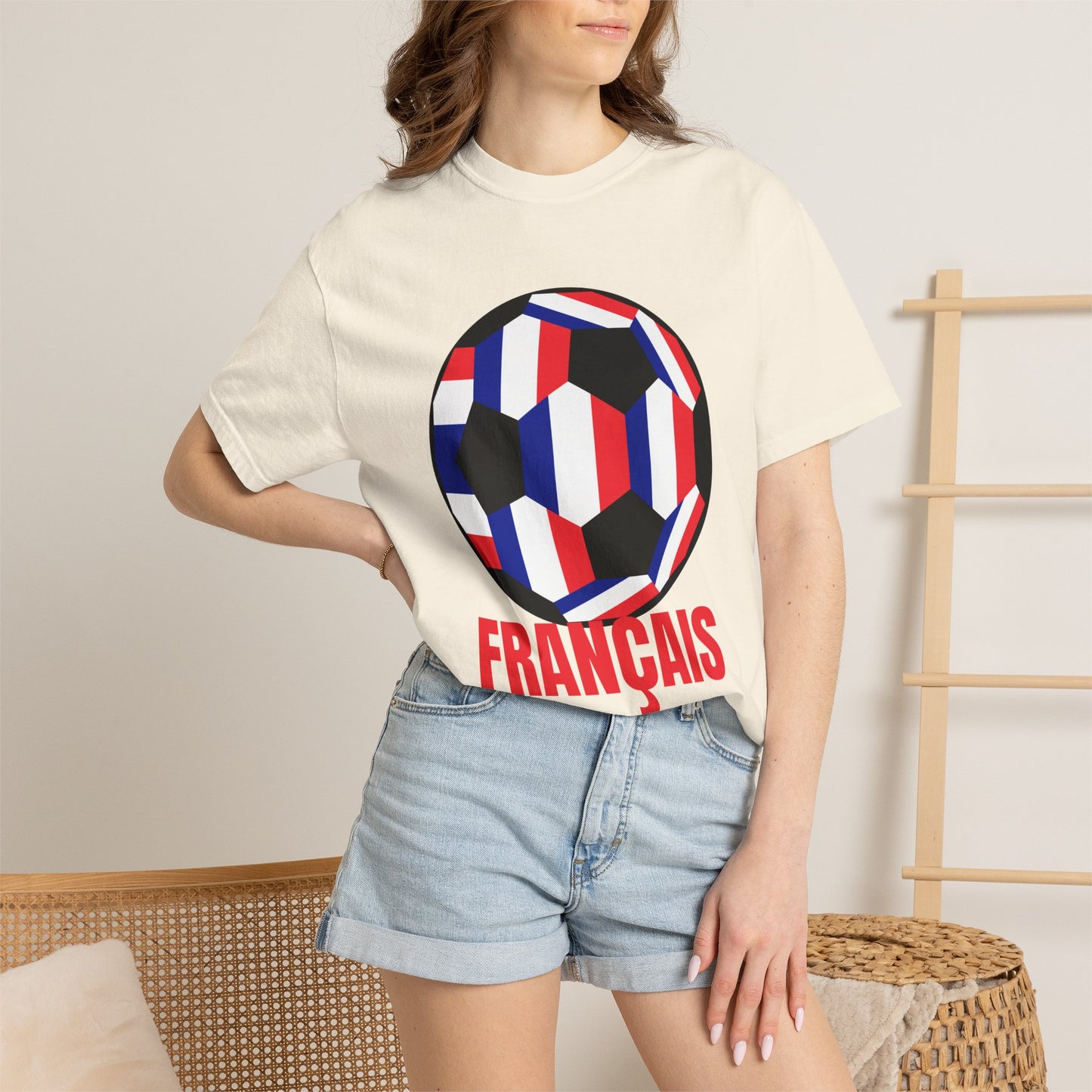 FRANÇAIS Fan Specialty Soccer Ball Design T Shirt