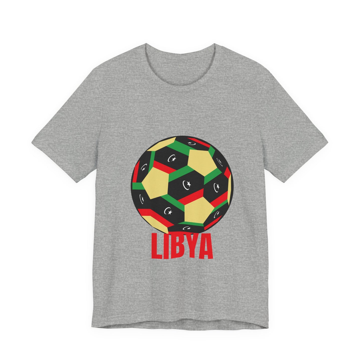 Libya Fan Specialty Soccer Ball Design T Shirt