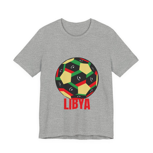 Libya Fan Specialty Soccer Ball Design T Shirt