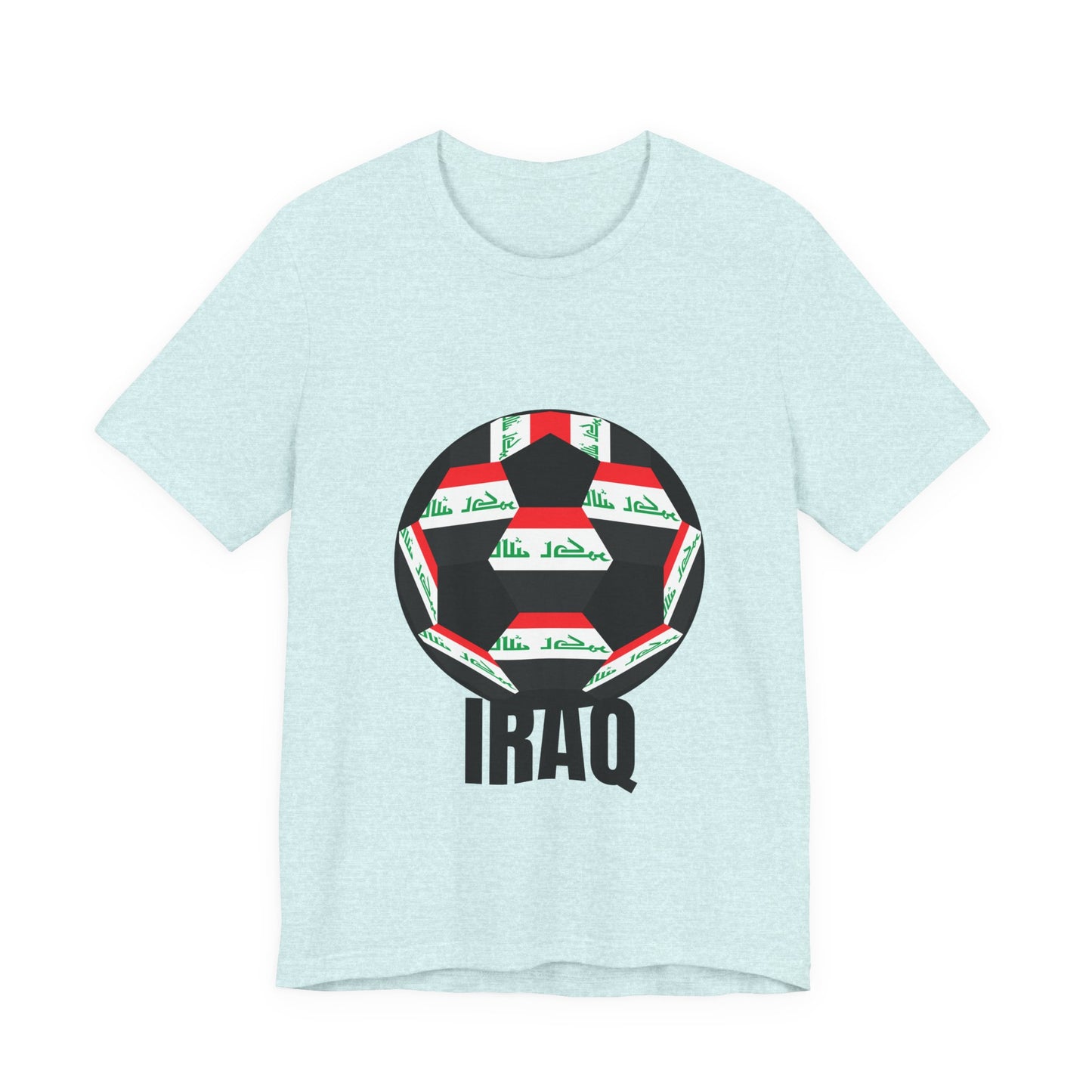 Iraq Fan Specialty Soccer Ball Design T Shirt