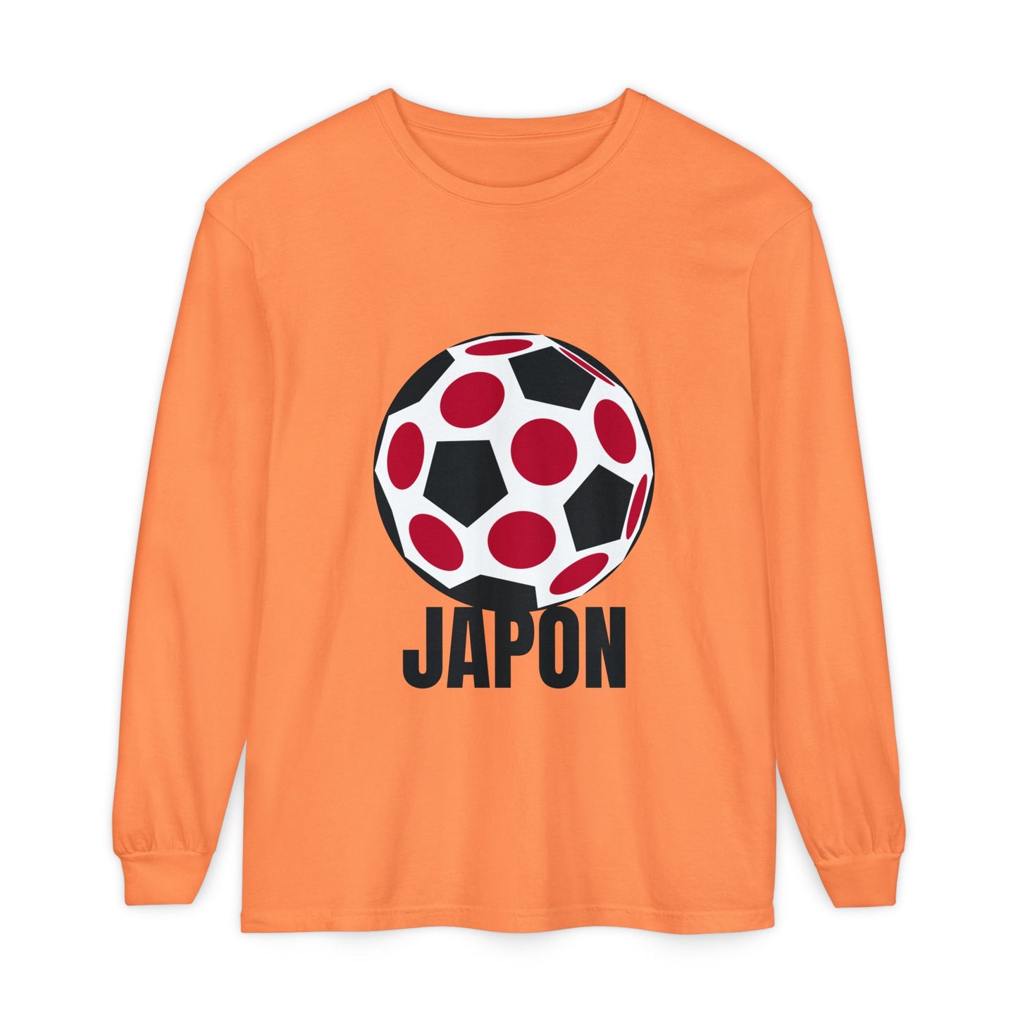 Japon Fan Specialty Soccer Ball Design Long Sleeve Tee