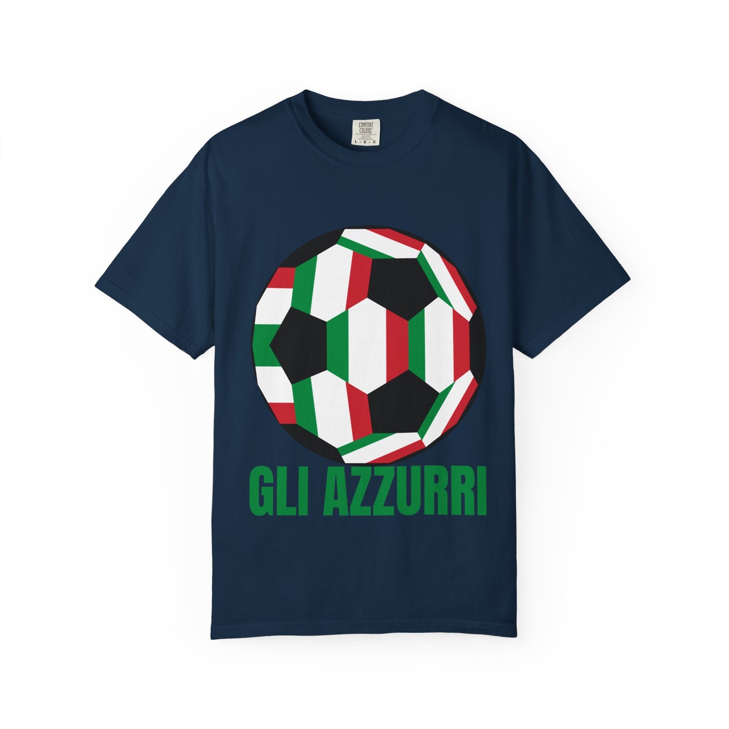 Gli Azzurri Fan Specialty Soccer Ball Design T Shirt