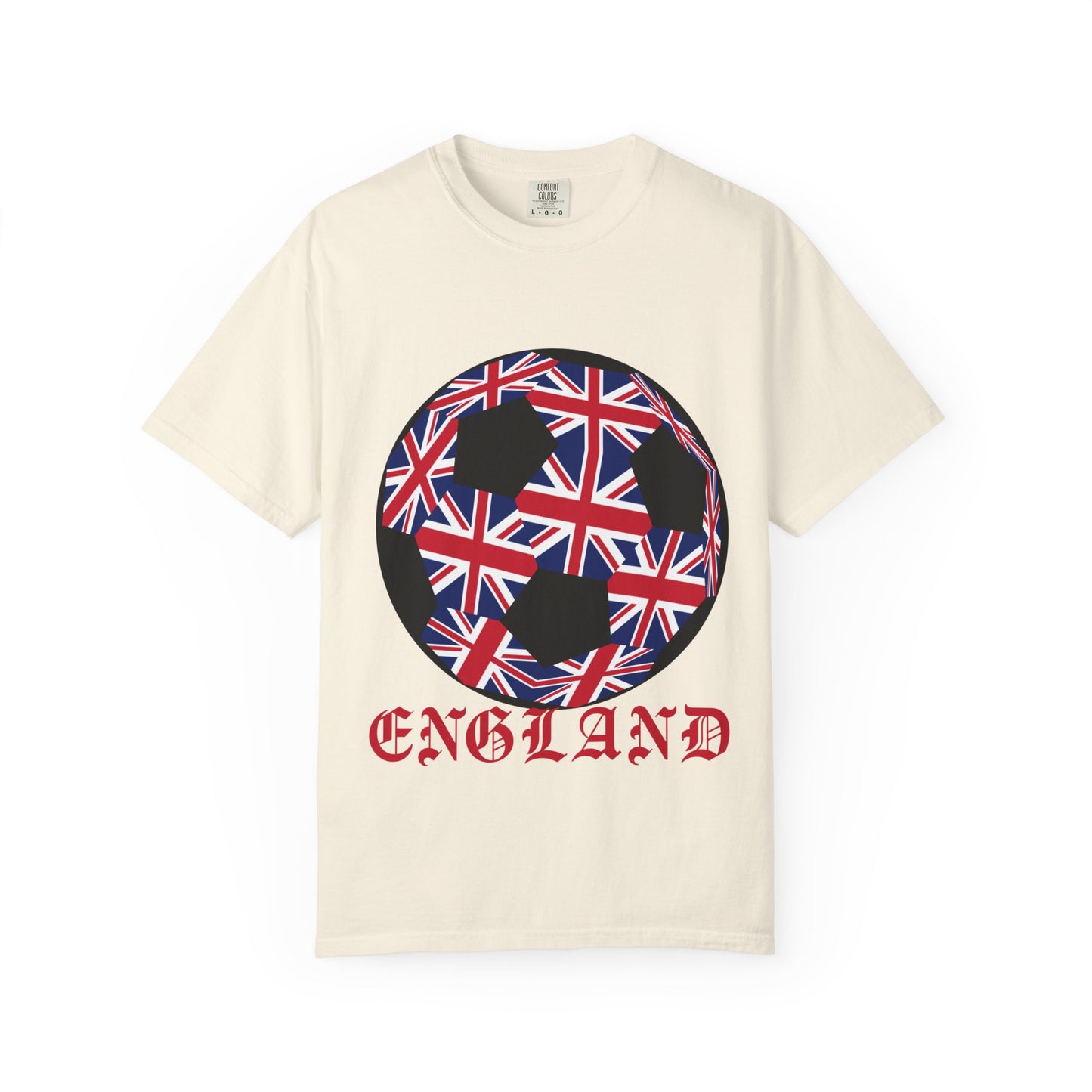 Old English Style Specialty Soccer Ball Design T Shirt