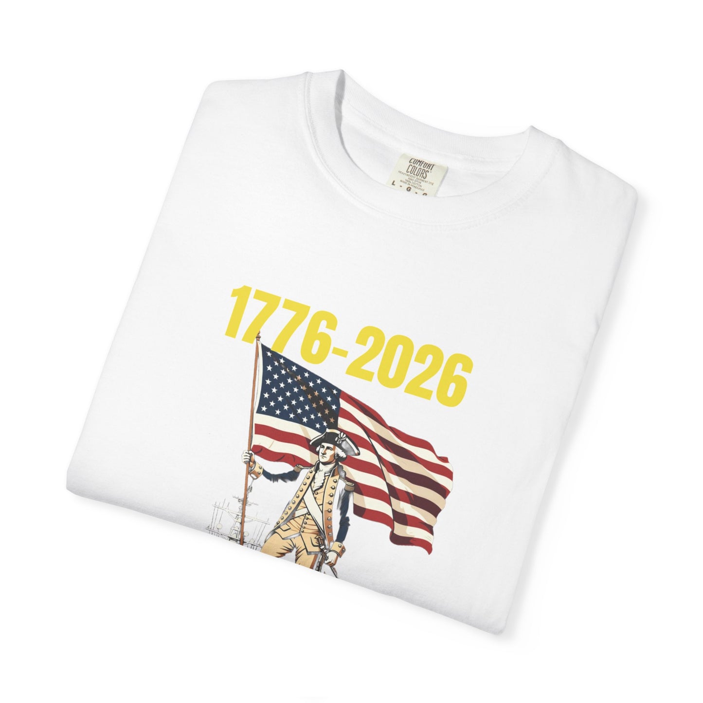 George Washington on an Aircraft Carrier with an American Flag T-shirt | 250 Years of Winning