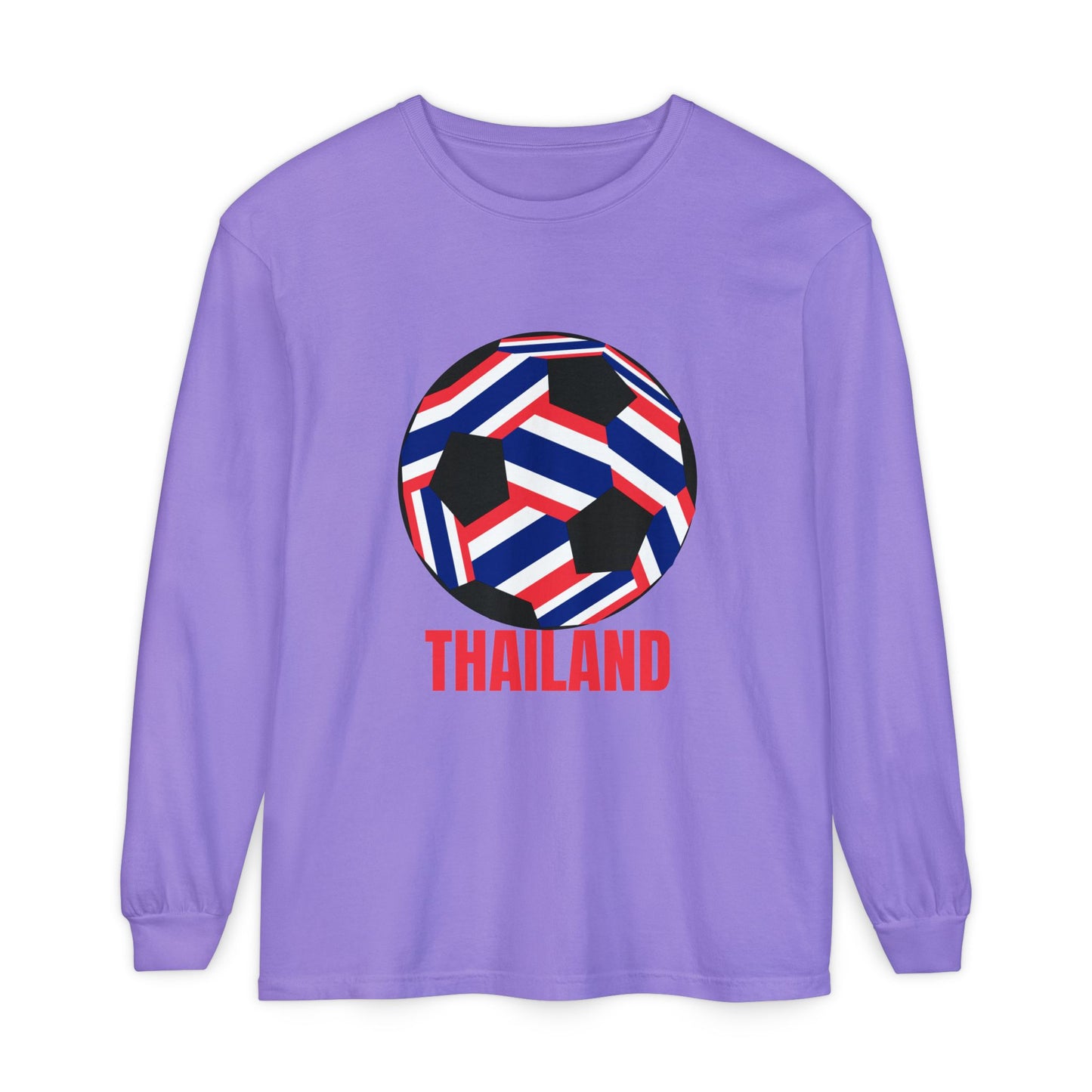 Thailand Fan Specialty Soccer Ball Design Long Sleeve T-Shirt