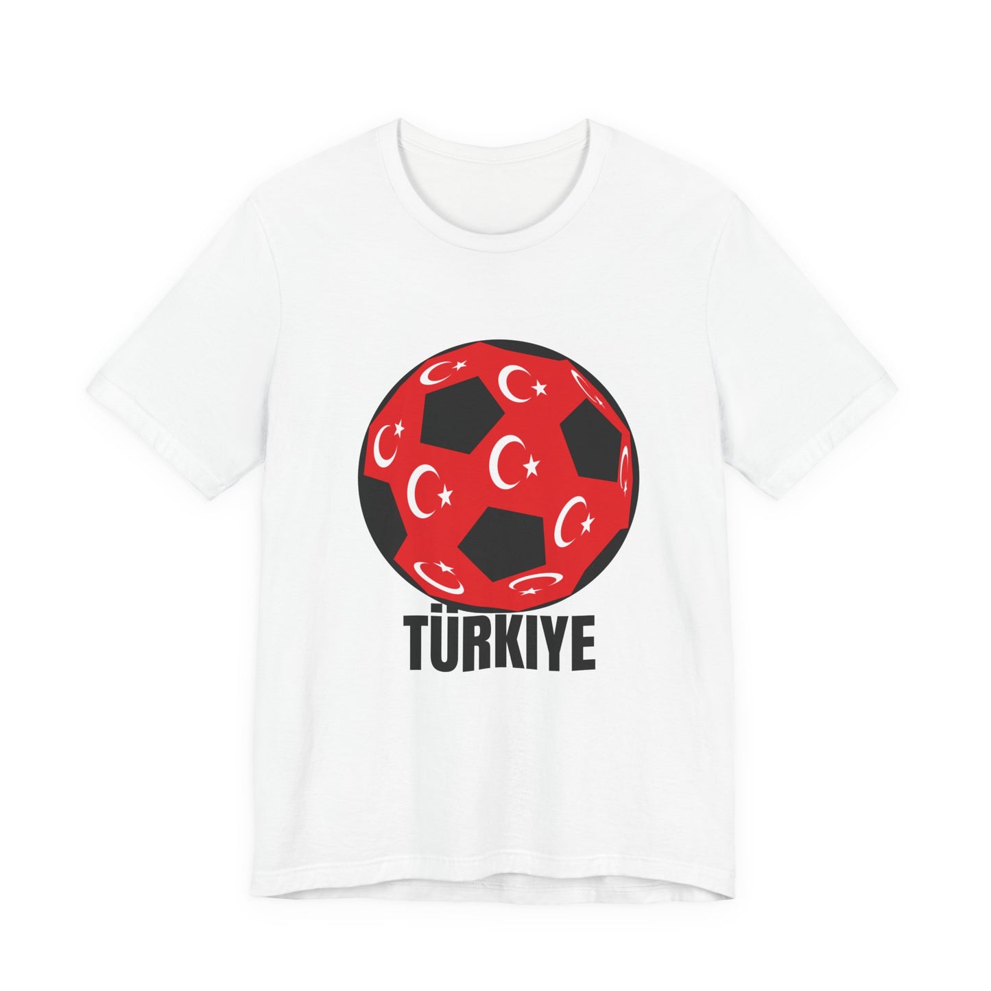 Türkiye Fan Specialty Soccer Ball Design T Shirt Black Text