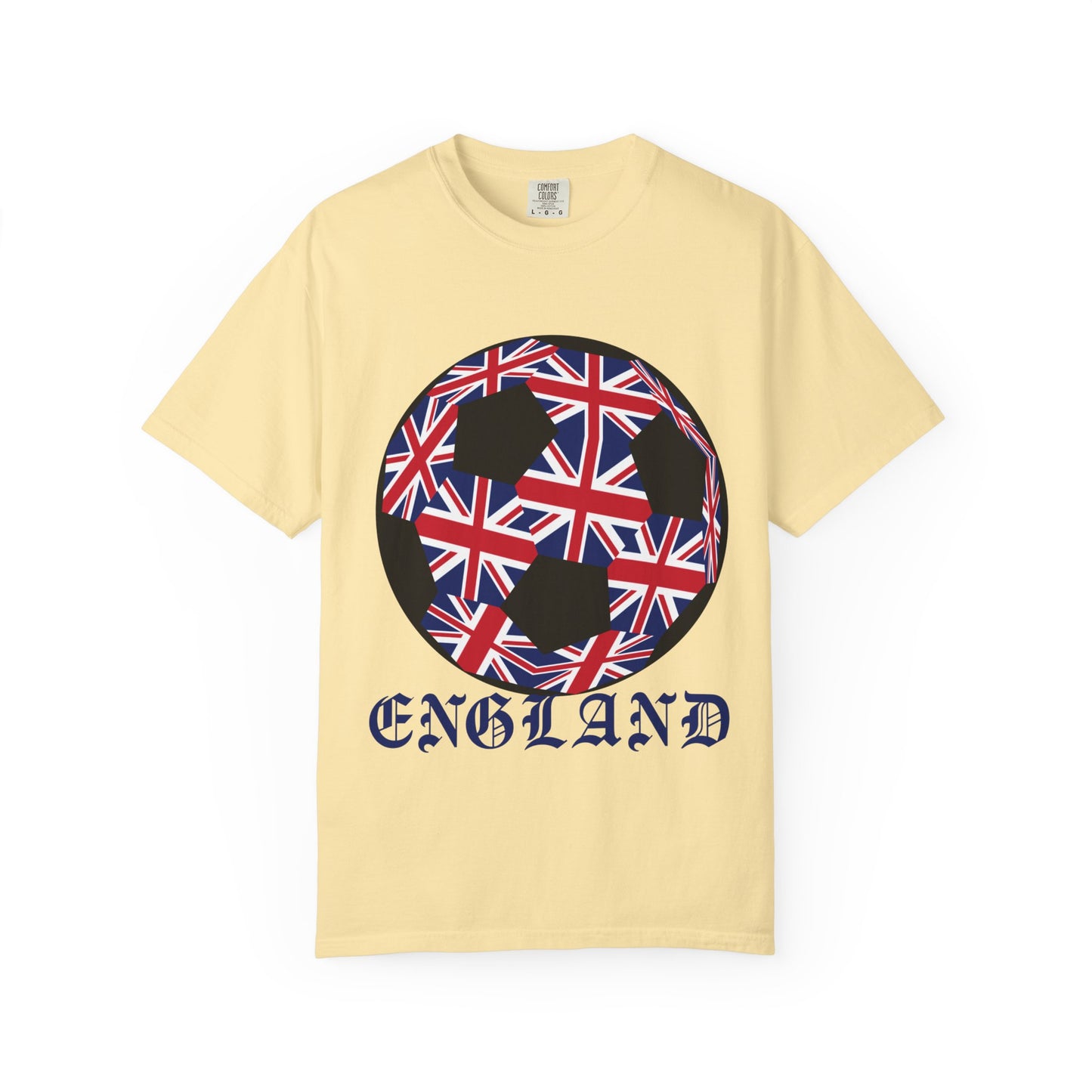 Old English Style Specialty Soccer Ball Design T Shirt