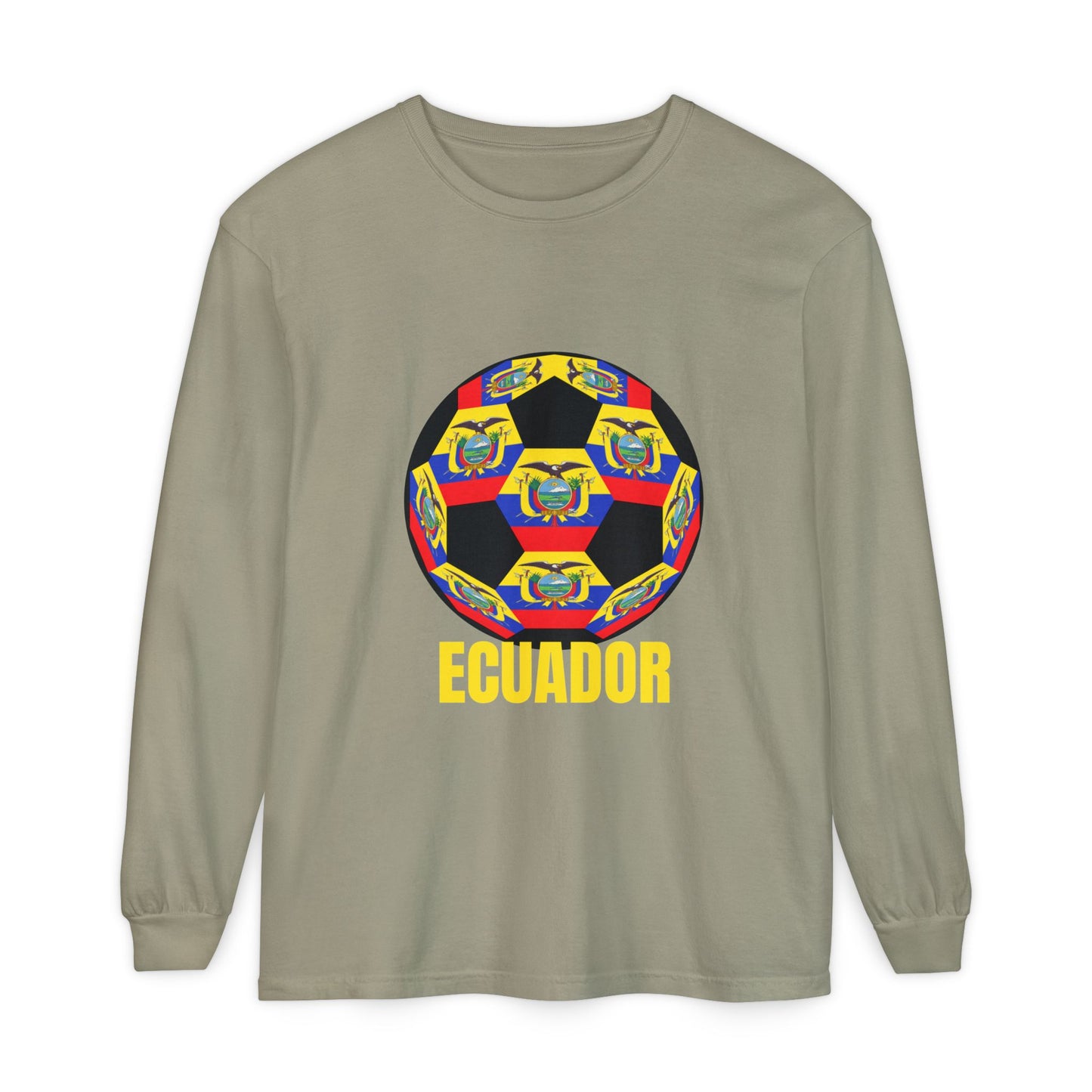 Ecuador Soccer Ball Long Sleeve Tee