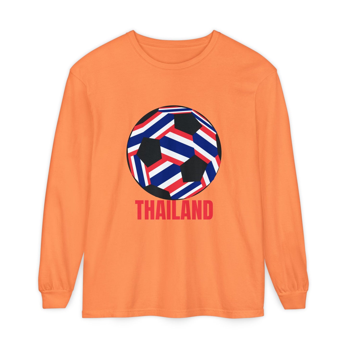 Thailand Fan Specialty Soccer Ball Design Long Sleeve T-Shirt