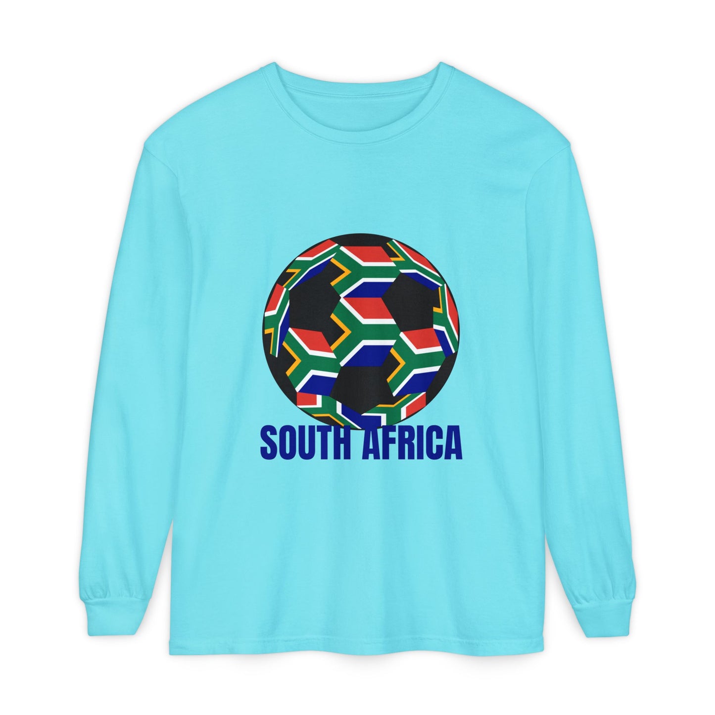 South Africa Fan Specialty Soccer Ball Design Long Sleeve Tee