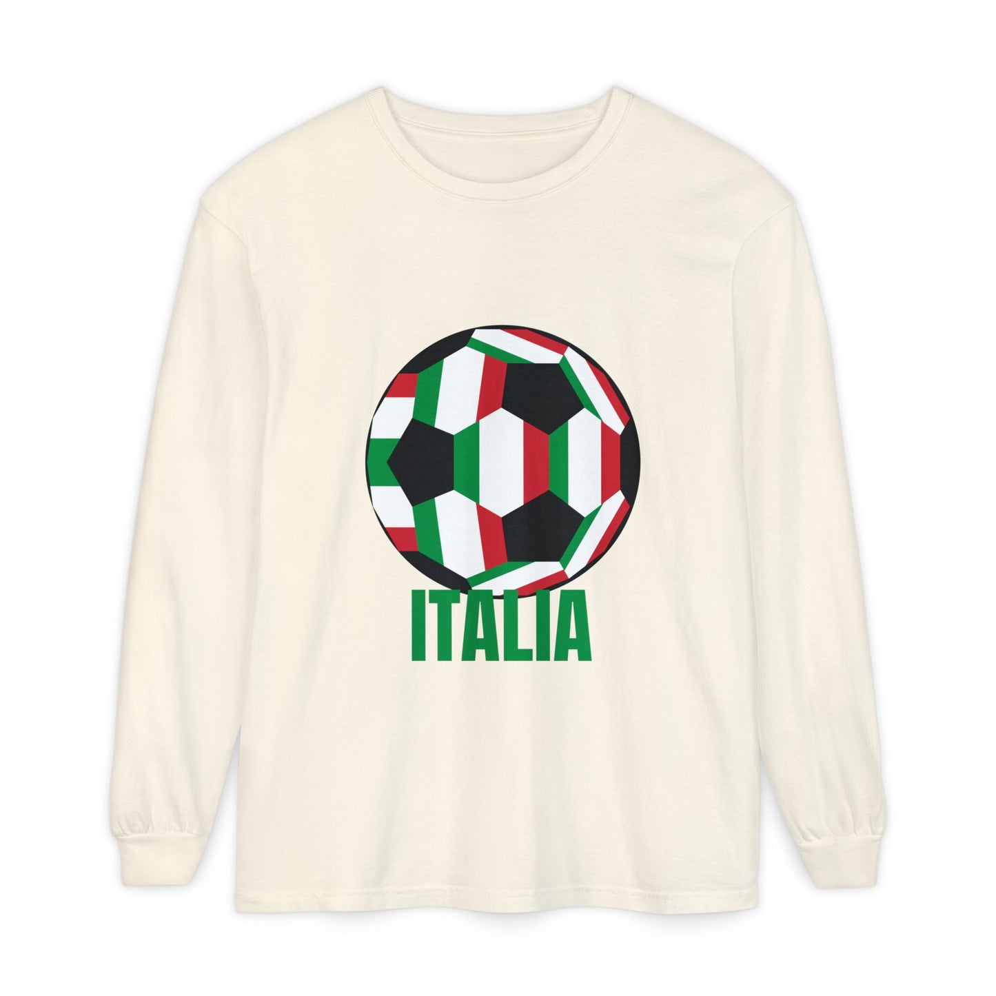 Italia Fan Specialty Soccer Ball Design  Long Sleeve Shirt