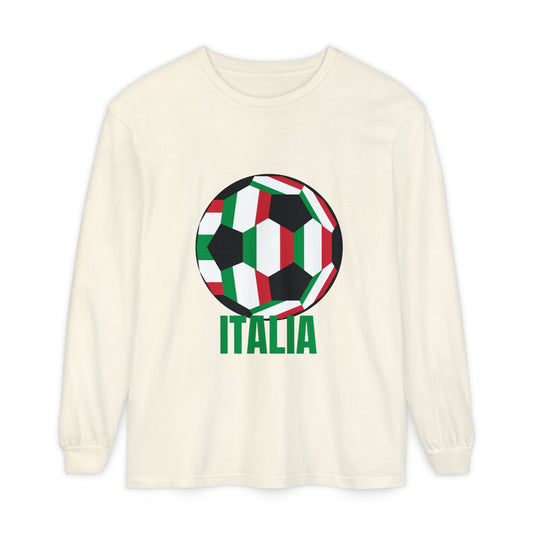Italia Fan Specialty Soccer Ball Design  Long Sleeve Shirt