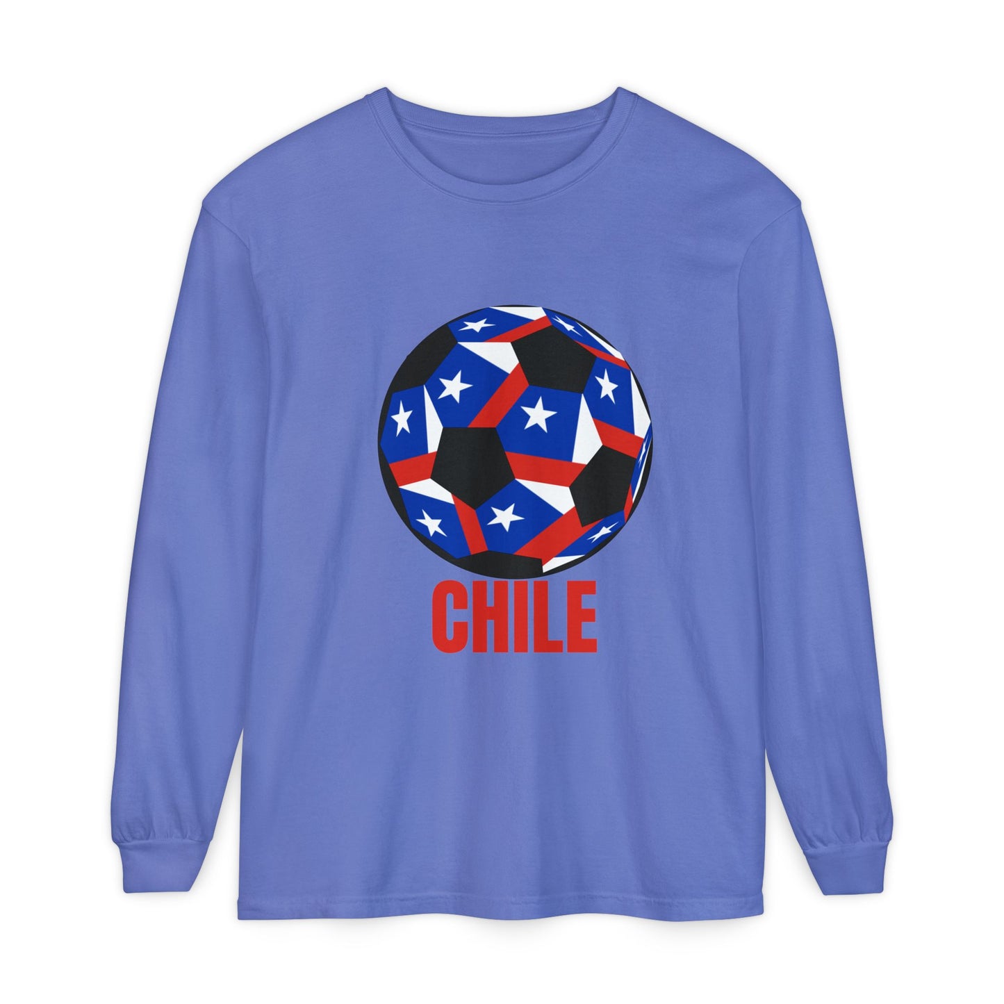 Chile Fan Specialty Soccer Ball Long Sleeve Tee