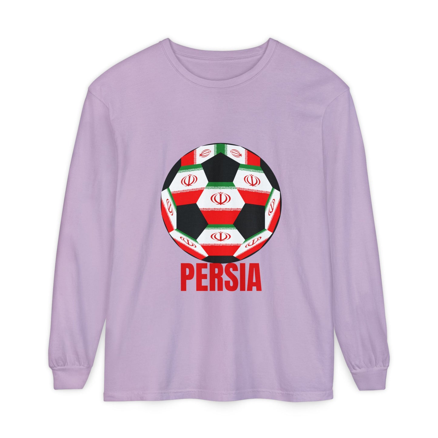Persia Fan Specialty Soccer Ball Design  Long Sleeve Tee