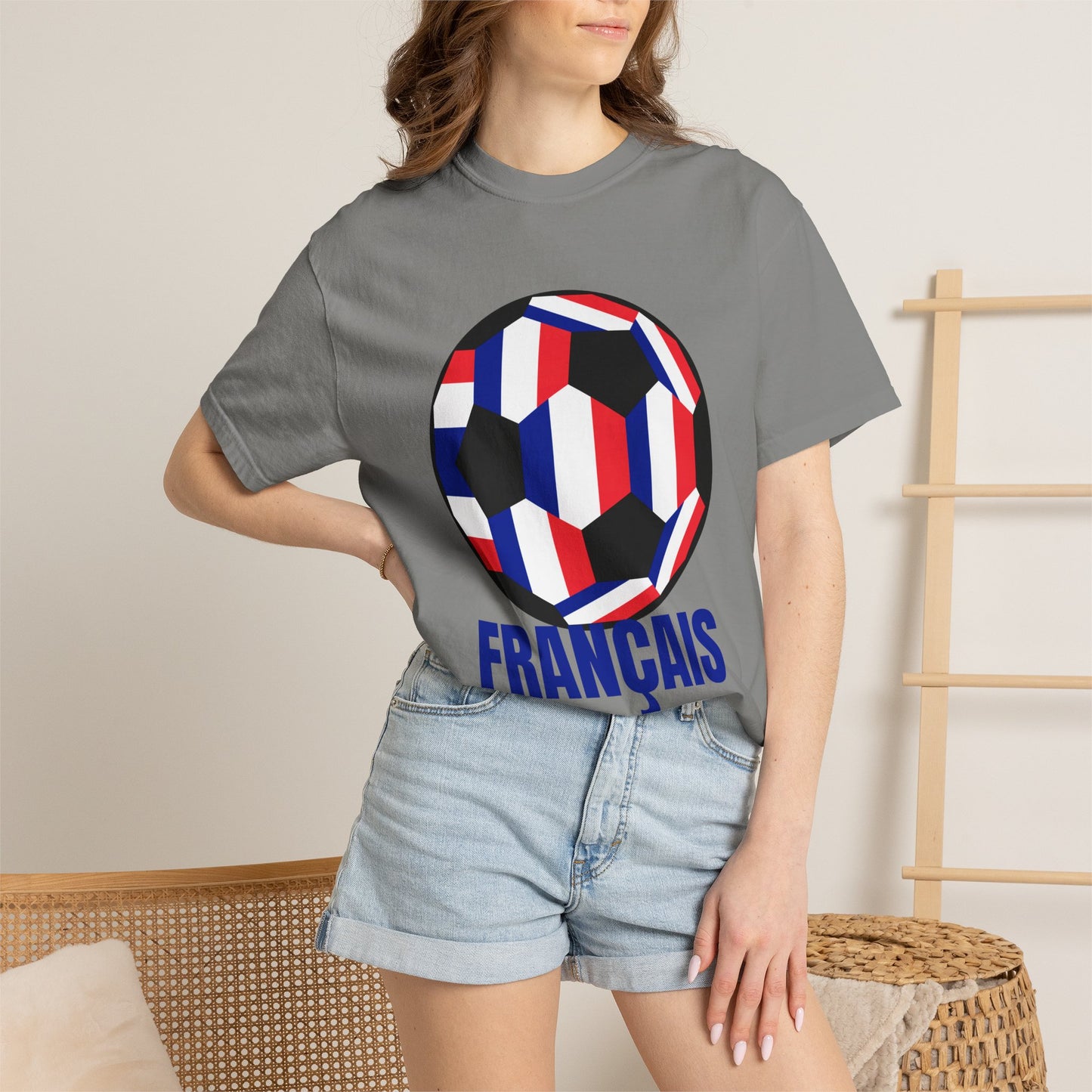 FRANÇAIS Fan Specialty Soccer Ball Design T Shirt