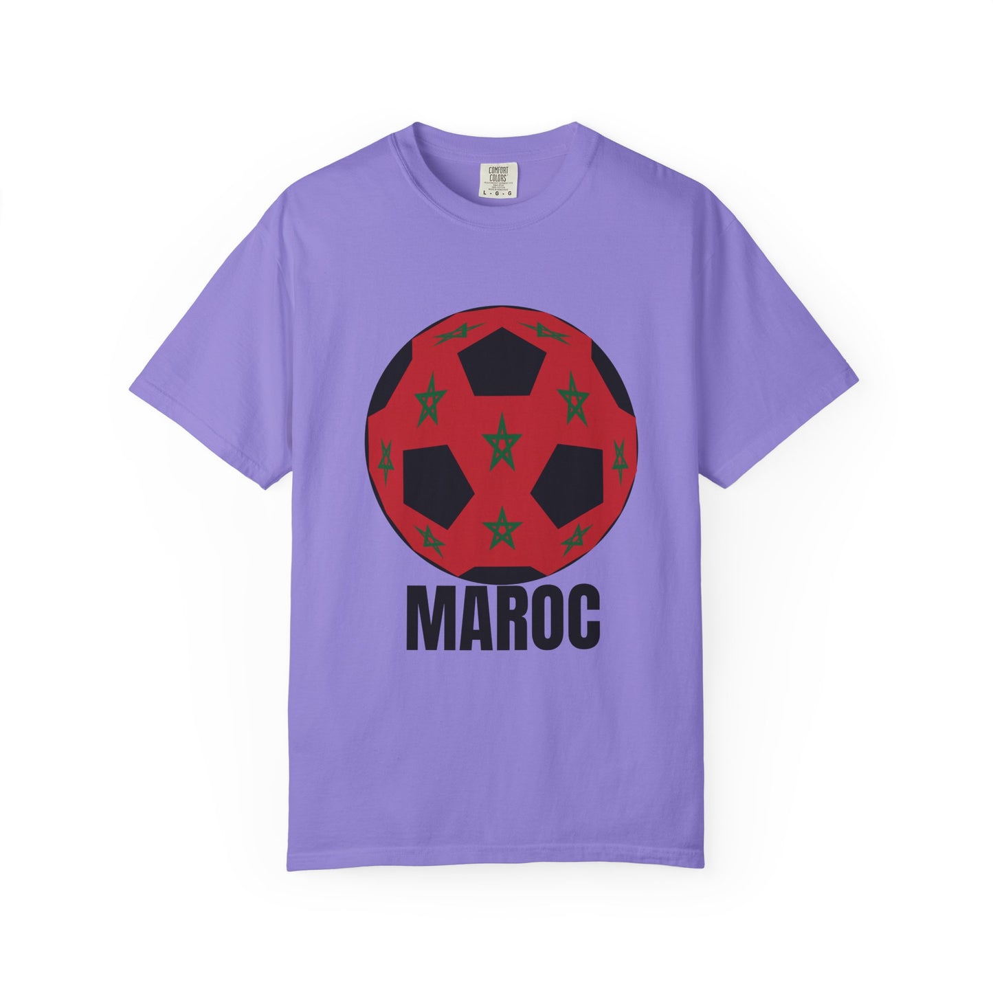 Morocco Maroc Fan Specialty Soccer Ball Design T Shirt