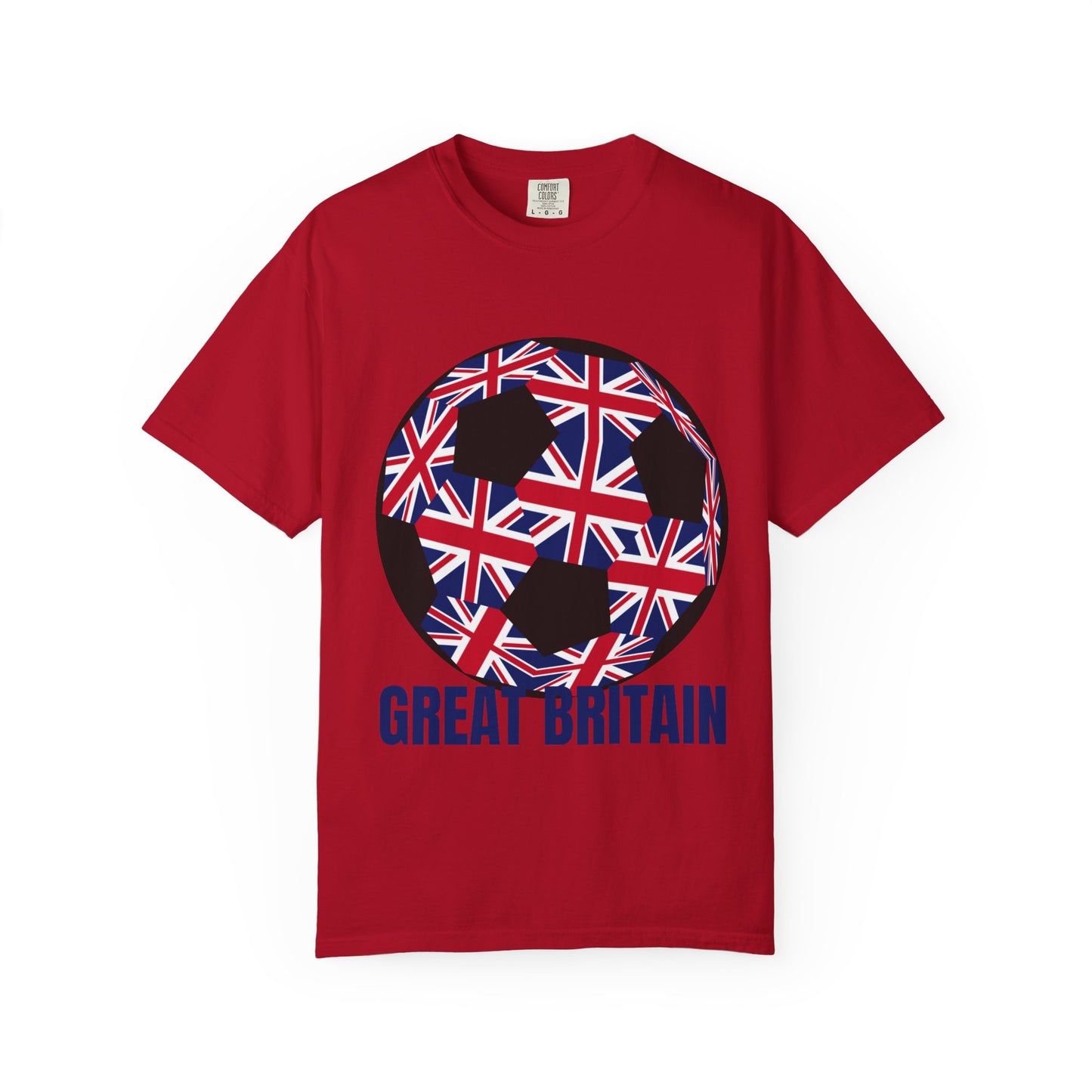 Great Britain Fan Specialty Soccer Ball Design T Shirt