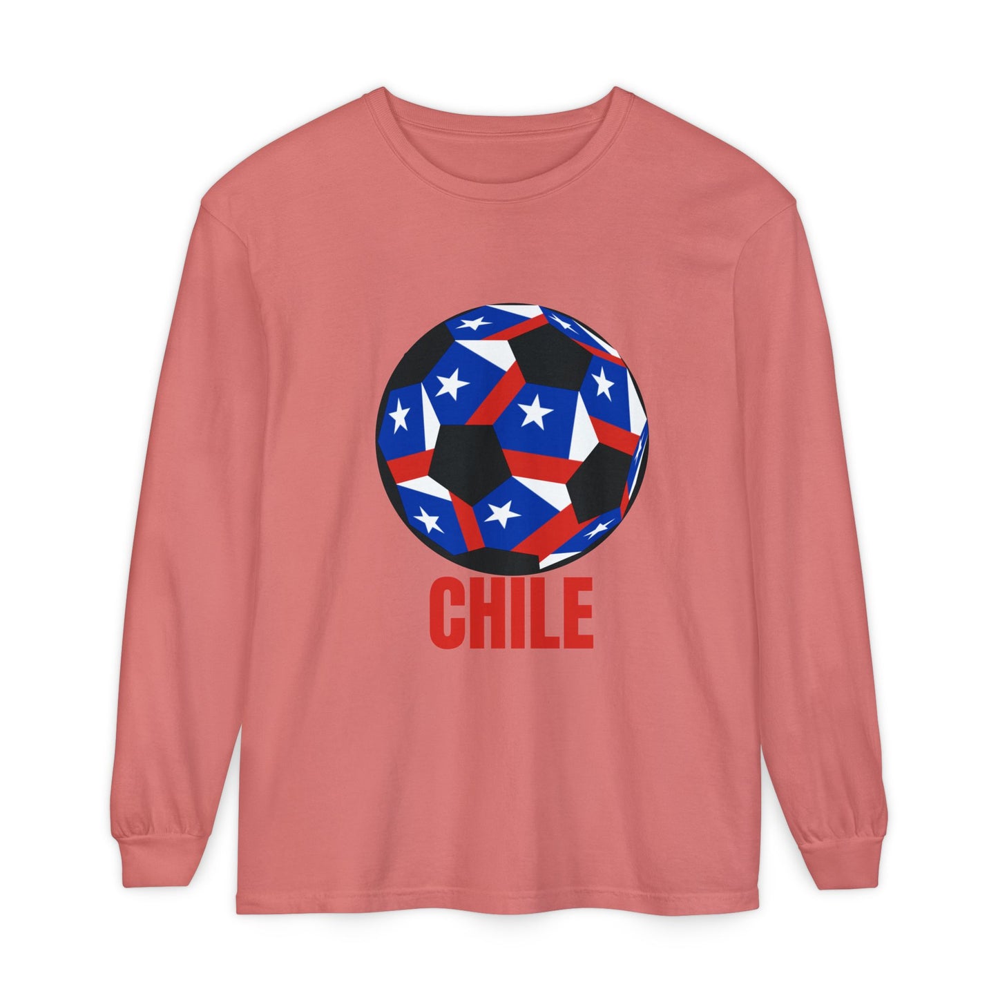 Chile Fan Specialty Soccer Ball Long Sleeve Tee