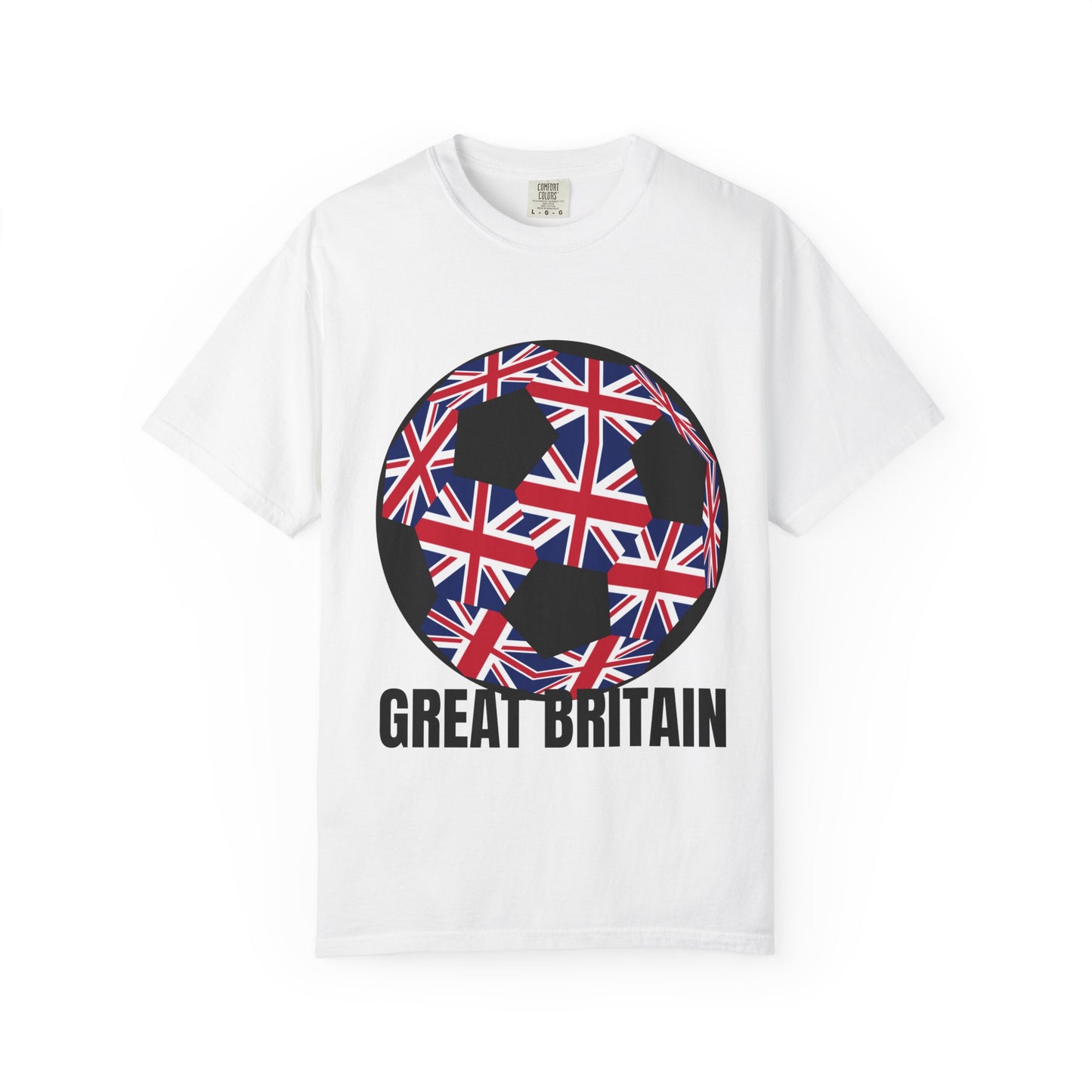 Great Britain Fan Specialty Soccer Ball Design T Shirt