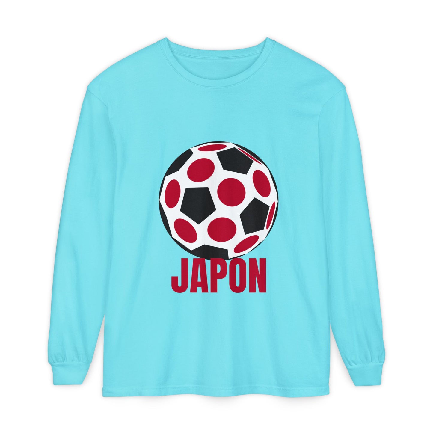 Japon Fan Specialty Soccer Ball Design Long Sleeve Tee