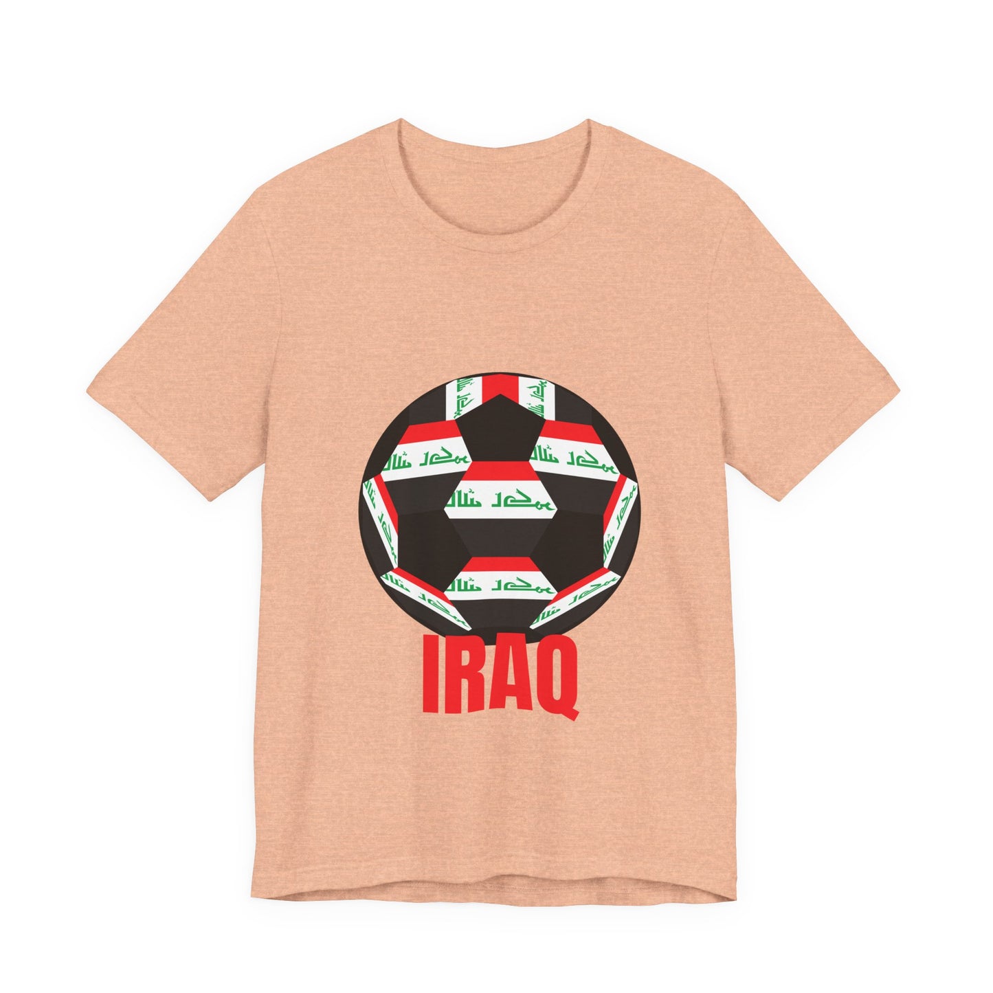 Iraq Fan Specialty Soccer Ball Design T Shirt