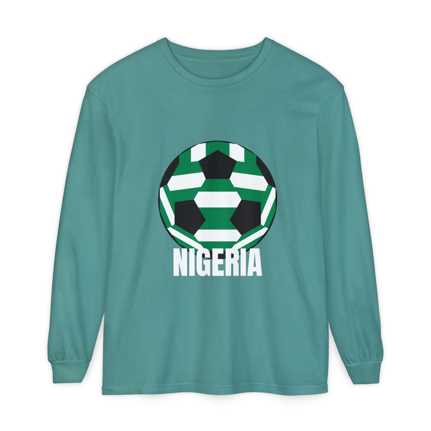 Nigeria Soccer Ball Long Sleeve Tee
