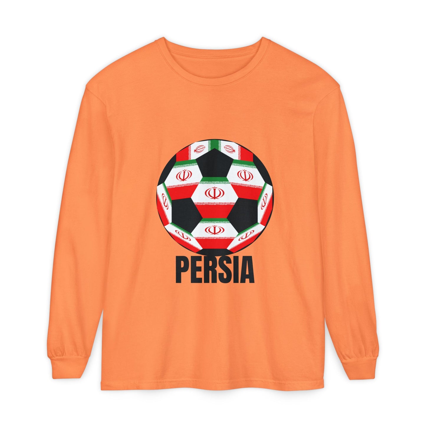 Persia Fan Specialty Soccer Ball Design  Long Sleeve Tee