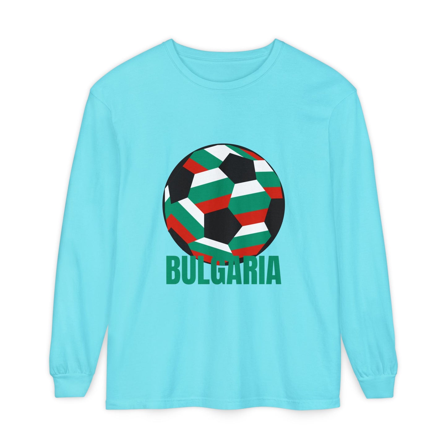 Bulgaria Fan Specialty Soccer Ball Design Long Sleeve Tee
